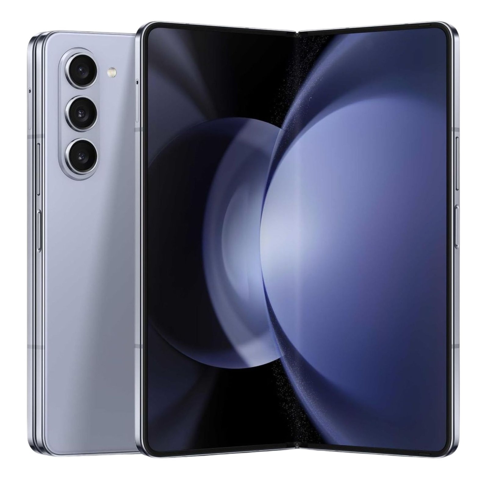 Samsung Z Fold 5 bleu, smartphone pliable 5G, écran flexible, S Pen compatible, design fin