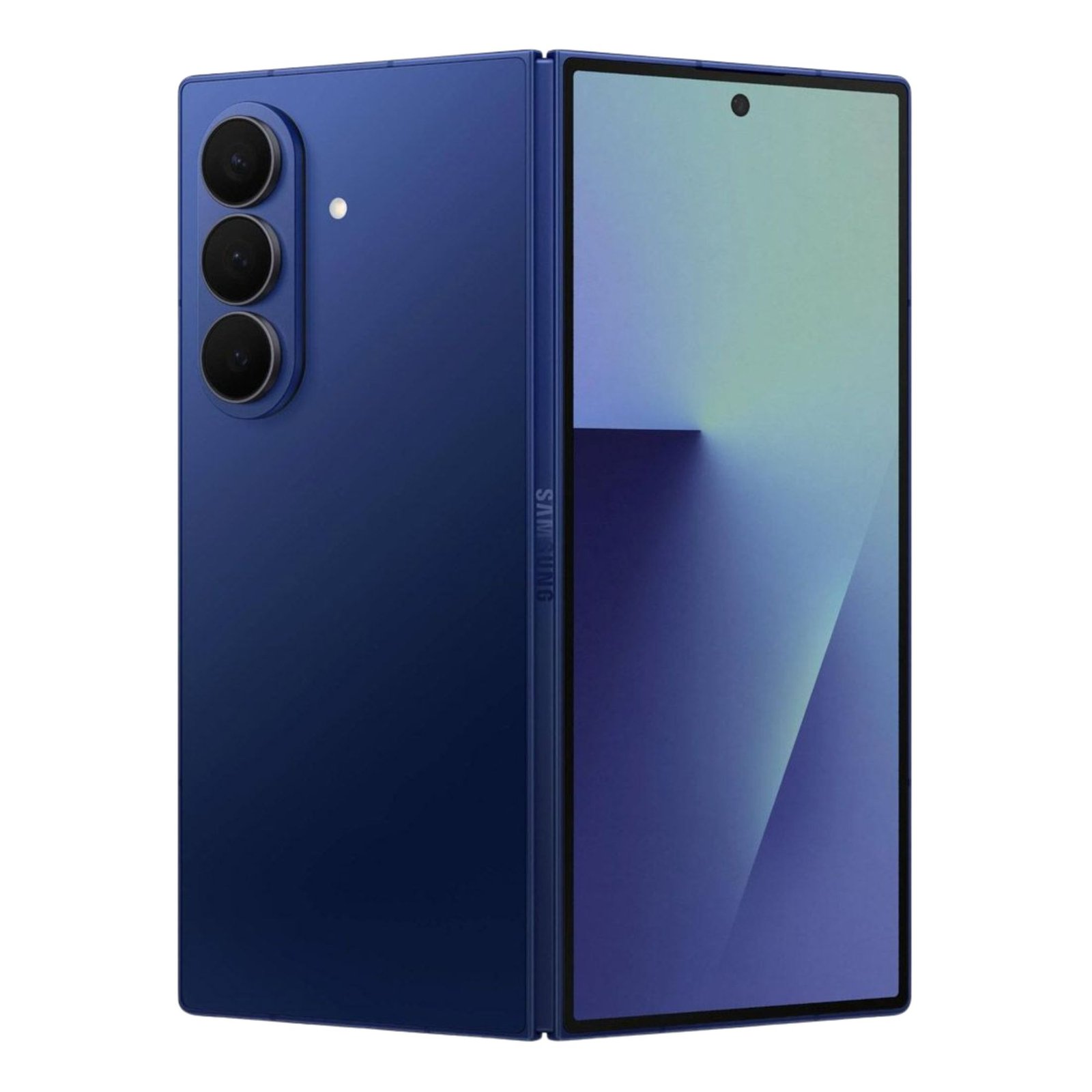 Samsung Galaxy Z Fold 7 Blue Shadow, smartphone pliable 5G, design angulaire, Galaxy AI, batterie 4400 mAh